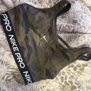 Nike Camo Sports Bra with Black Band